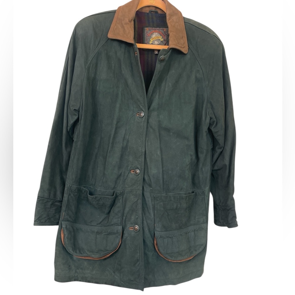 Wilsons Leather Green and Brown Jacket